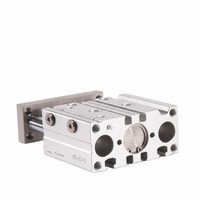 Cilindro Neumático Compacto Airtac con Cuerpo de Aluminio, Doble Varilla Guiada, Antirotación, con Rodamiento Lineal, Diámetro de 12-100 mm