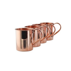 Luxury Handcrafted 100% Pure Copper Straight Moscow Mule Mug in Copper Handle Highly Demanded in Bars Parties Gifting & Office - Product Image 5