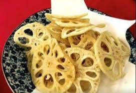 Chips de raíz de loto horneados crujientes | Receta de chips de raíz de loto con comida saludable para merienda - Product Image 2