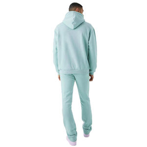 Ensemble de survêtements évasés à impression bouffante 3D avec logo personnalisé pour hommes Pantalon de survêtement évasé à ourlet brut 100% coton et sweat à capuche Vêtements de sport lourds - Product Image 3