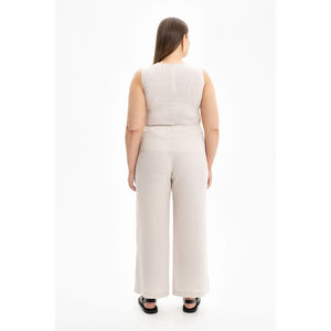 Pantalones Cargo Casuales de Pierna Ancha para Mujer, Cintura Alta, Transpirables, Corte Holgado - Product Image 3