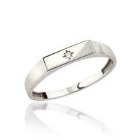 925 Sterling Zilver 14K Goud Vermeil Rhodium Gecoate Rechthoekige Signet Ring CZ Top Valentijnsdag Cadeau Noordster Sieraden Voor Haar
