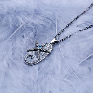 Fosil Charm Design Aigue-Marine Pierre Vintage Pendentif Turc Fabriqué À La Main En Gros 925 Bijoux En Argent Sterling - Product Image 2