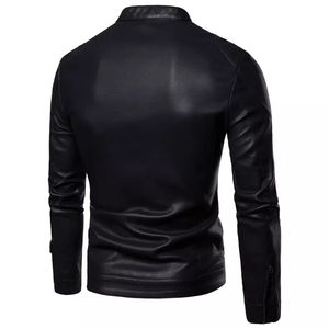 Veste de moto pour homme durable avec cuir de qualité supérieure, style classique de motard, armure de protection et vêtements de motard confortables pour tous les jours - Product Image 2