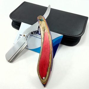 Maquinilla de afeitar recta Premium con mango de madera, hoja afilada para barberos y hombres, ideal para un afeitado húmedo tradicional suave - Product Image 6