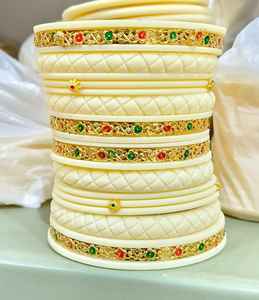 Brazalete de resina de Rajasthan Joyería tradicional Brazalete étnico Artesanía India Accesorio hecho a mano Colores vibrantes Diseño intrincado - Product Image 6