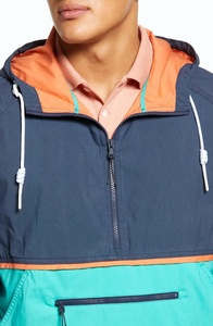 Coupe-vent léger en polyester pour hommes de marque personnalisée Veste sur pied réversible respirante avec fermeture à glissière Motif imprimé coupe-vent pour - Product Image 4