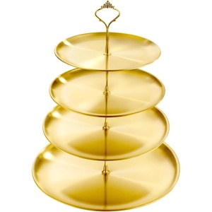 Support à gâteau moderne en métal noir avec design élégant et durable pour les fêtes de mariage, les gâteaux, les cupcakes et les desserts - Product Image 6