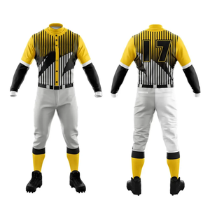 Uniforme de baseball multicolore pour hommes adultes, imprimé par transfert thermique, nylon/cachemire, séchage rapide, respirant, nom d'équipe personnalisé, haute qualité - Product Image 3