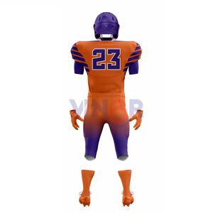 Venta al por mayor personalizado uniforme de fútbol americano de alta calidad de los jóvenes de aparejos sarga Jersey pantalón conjunto transpirable característica impresa - Product Image 3