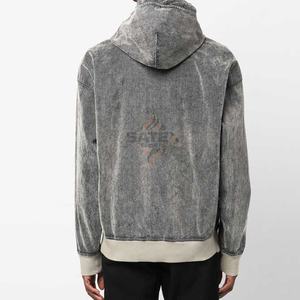 Sweat-shirts unisexes en molleton lourd surdimensionné vintage à coupe ample, lavage à l'acide, 100% coton, pour hommes, personnalisés, 380 g/m² - Product Image 6