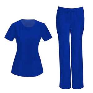 Uniformes de hospital clásicos de alta calidad para mujer, conjunto de uniforme de enfermería a la moda, tela de punto, ropa médica de alta calidad - Product Image 3
