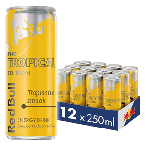 Bebida Energética Red Bull Edición Tropical, 12 Latas de 250 ml, Contiene 0.4% de Taurina y 0.03% de Cafeína, Pedido al por Mayor - Product Image 4