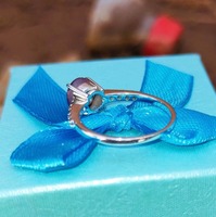 Bague en opale naturelle de qualité supérieure |   Bijou ovale fait main en argent sterling plaqué argent, serti de pierres, d'inspiration vintage, par un tiers