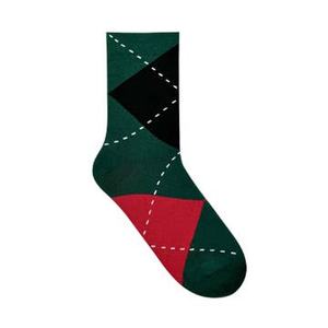 Custom Color Geometric Argyle Crew <b>Socks</b> Cotton Soft <b>Warm</b> Daily Wear For <b>Men</b> Women ODM Made in Vietnam Factory - Product Image 2
