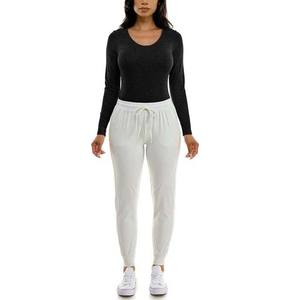 Pantalons de survêtement pour femmes de haute qualité, design personnalisé, pantalons de jogging, poches, polyester et coton respirant, écologiques, devant plat - Product Image 4