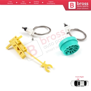 Juego de reparación de regulador de ventana Manual BWR5567 puerta delantera derecha para Ducato MK2 230 244 Boxer Jumper Relay 1994-2006 Bross Auto Parts - Product Image 4