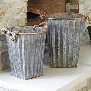 Conteneurs de jardin en métal galvanisé à prix abordable pour jardinière de plantes pour jardins contemporains - Product Image 6