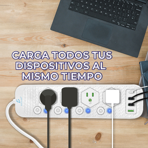 Multipresa Intelligente Universale con 4 Prese, 3 USB e 1 Porta Type-C per Ricarica Rapida e Sicura, Cavo di Prolunga da 5m - Product Image 5
