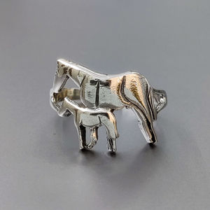 Fashionable Modern Geometric Gold-Plated <b>Ring</b> (3.7 Grams) Fine Jewelry for Children Gift Idea with 6mm Width Inlaid Number Shape - Product Image 1