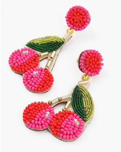 Statement Textile Embroidery Stud Earrings Cuteness Handmade Jewelry Premium High Quality Women's Party Classic From India - Product Image 1