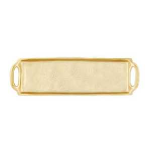 Plateau de service long en aluminium doré de forme ovale pour le restaurant, l'hôtel, le mariage et la table. - Product Image 5