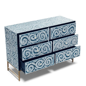 Elegante Mueble de Almacenamiento Decorativo con Incrustaciones de Concha de Nácar Hecho a Mano - Product Image 2