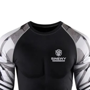 Alta calidad Jiu Jitsu Kimono Rash Guard OEM sublimación impresa manga completa precio al por mayor para lucha libre y artes marciales - Product Image 2