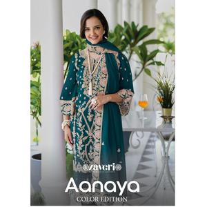 Ensemble de costumes Salwar Kameez pakistanais brodés de haute qualité pour les occasions de fête de mariage du fournisseur indien au meilleur prix - Product Image 1