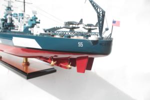 ARTISANAT EN BOIS USS NORTHH CAROLIINA MODÈLE DE NAVIRE-MODÈLE DE NAVIRE D'AFFICHAGE POUR DÉCOR NAUTIQUE-MODÈLE DE BATEAU EN BOIS AVEC SUPPORT DE PRÉSENTATION - Product Image 5