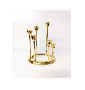 Haute vente Vintage 6 bras candélabre personnalisé imprimé en laiton bougeoir ornemental vaisselle accessoires cadeaux décoratifs - Product Image 1