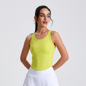 Camiseta sin mangas de gimnasio para mujer, ropa deportiva de Otoño de talla grande, transpirable, Color sólido, precios de fábrica para compradores B2B, Tops al por mayor, teñido sólido - Product Image 3