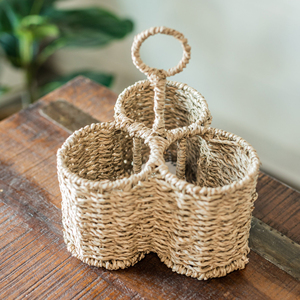 Top qualité meilleure vente jonc de mer organisateur ustensiles de cuisine panier de rangement support pour la décoration de la maison et de la cuisine - Product Image 3