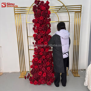 Camino de Mesa de Flores de Rosa de Seda Artificial Blanca de 3 m, Decoración Moderna para Vestíbulo de Hotel, Arreglo de Paniculata para Boda, Directo de Fábrica - Product Image 5
