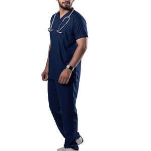 Uniformes Médicos para Hombre a Precio Económico, Tejido de Punto, Último Modelo, Conjuntos de Uniformes con Cuello Alto y Manga Corta, Totalmente Personalizables para Uso Hospitalario - Product Image 3