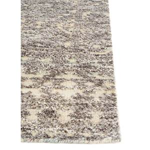 พรมขนสัตว์ถักมือสีเบจและสีน้ำตาลลายเรขาคณิต พรมปูพื้นปอกระเจาสำหรับตกแต่งห้องนั่งเล่น ขนาดใหญ่ รุ่น Skwl-427 - Product Image 4