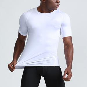 Haute qualité épissé respirant maille mince Muscle Fit sport serré Fitness Gym Compression hommes à manches longues T-shirt - Product Image 3