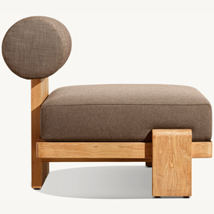 Fauteuil simple durable en bois de teck au style moderne, idéal pour le jardin et l'extérieur - Product Image 3