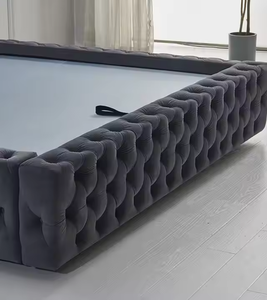 โครงเตียงคู่สไตล์ยุโรปแบบดีลักซ์ เฟอร์นิเจอร์สั่งทำสำหรับโรงแรมและอพาร์ตเมนต์ ขนาดคิงไซส์ วัสดุไม้ ปรับระดับได้ - Product Image 4