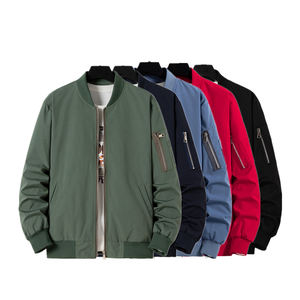 Veste bomber imperméable coupe-vent standard pour homme, doublure chaude, poignets côtelés, pour les voyages d'hiver, style streetwear tendance - Product Image 1