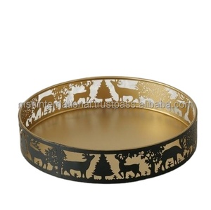 Juego de Bandejas Decorativas de Metal con Estampado Animal, Diseño Zen Asiático, Paquete de Varias Piezas, Función Táctil, para Sala de Estar - Product Image 2