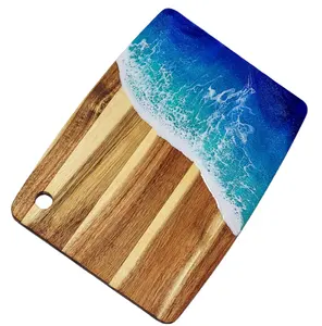 Planche à fromage en résine de bois nouvellement conçue fabricant fait à la main de l'Inde bureau Restaurant fête utilisé dernière conception planche à découper - Product Image 1