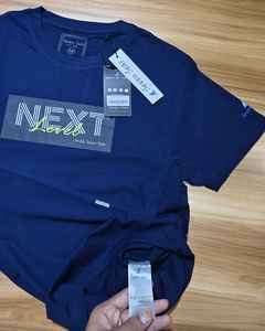 เสื้อยืดคอกลมแขนสั้นผู้ชาย ผ้าฝ้ายถัก 100% ย้อมเส้นด้าย ซักแล้ว แห้งเร็ว ระบายอากาศดี สวมใส่สบาย - Product Image 1