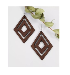 ต่างหูไม้ดีไซน์ยอดเยี่ยมเครื่องประดับแฟชั่นผู้หญิงชุดตะวันตก - Product Image 6