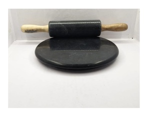 Newest Design Black Color Chakla Roti Bela Exclusive Quality Marble Roti <b>Board</b> and Belan for Making Roti - Product Image 1