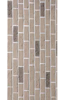 Briques en PU, pierre artificielle, texture de brique 3D, imperméable, légère, pour la décoration murale extérieure des villas, échantillons gratuits