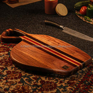 Planche à découper rectangulaire en noyer noir écologique, nouvelle, en gros, bloc à découper, passe au lave-vaisselle, épaisseur personnalisée, durable - Product Image 1