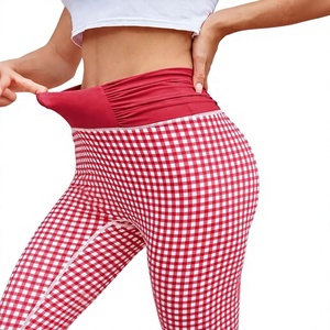 Leggings de yoga taille haute pleine longueur, couleur unie, Spandex/Polyester, extensibles dans quatre directions, antibactériens, anti-UV, imperméables, séchage rapide - Product Image 5