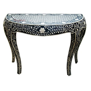 Console en incrustation d'os, table d'appoint en incrustation d'os - Product Image 5
