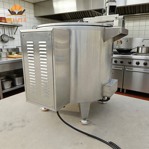 Bollitore Industriale Elettrico a Vapore e Gas con Camicia di Riscaldamento e Valvola di Scarico - Pentola Industriale per la Lavorazione di Marmellate, Salse e Zuppe - Product Image 5